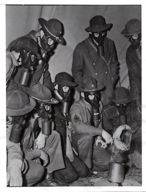35th division 1941 Gas mask training