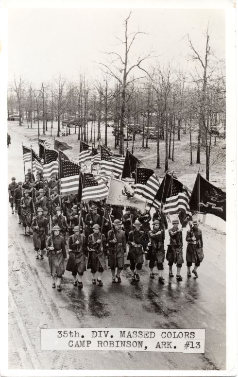 35th division 1941 Camp Robinson Color Parade